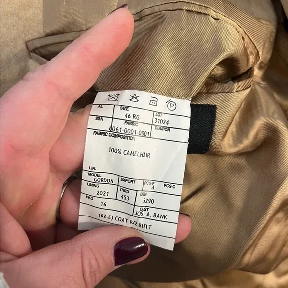 Jos. A. Bank Camel hair Gordon Blazer size 46R - Picture 11 of 11